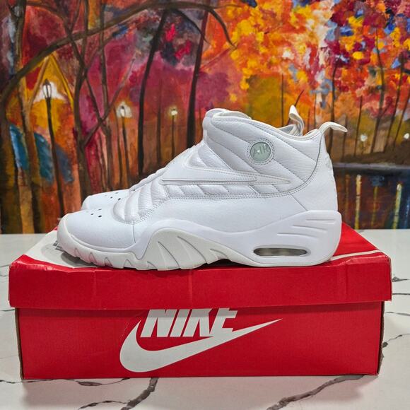 2017 Nike Air Shake Ndestrukt Triple White Size 13 Men\'s 880869-101 Rodman main image 5